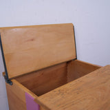 Children's Esavian Wooden Single Desk with Pink Legs and Half Lift up Lid