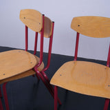 Children's French Pink Metal Legged Stackable Chairs