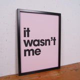 Children's Pink It Wasn't Me Print by Gayle Mansfield