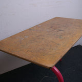 Children's French Pink Tubular Legged Table