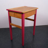 Children's Wooden School Desk with Pink Hinges and Legs