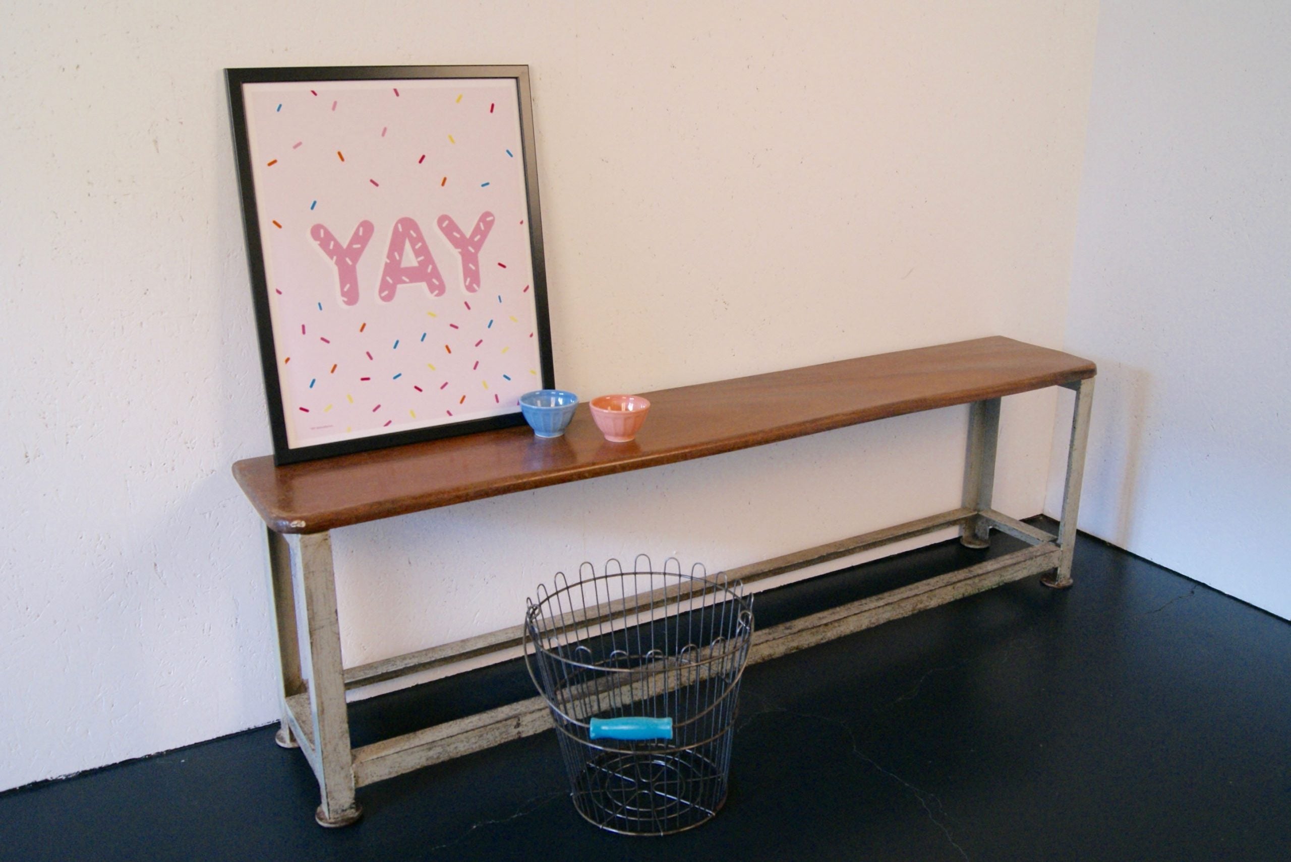 Children's Pink YAY Print by Doodlemoo