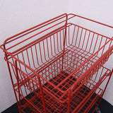 Children's Red Storage Basket Unit on Wheels