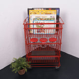 Children's Red Storage Basket Unit on Wheels