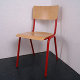 Children's Red Metal Legged Chairs