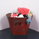 Children's Red Metal Basket from Portugal