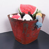 Children's Red Metal Basket from Portugal