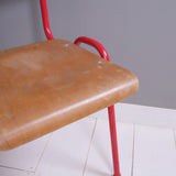 Children's Vintage Red Metal Legged Chair