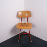 Children's French Red Metal Legged Chairs