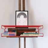 Children's Red Metal Shelving Unit