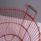 Children's Red Wire Storage Basket with Handles
