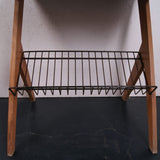 Children's Single Desk with Red and Black Striped Top