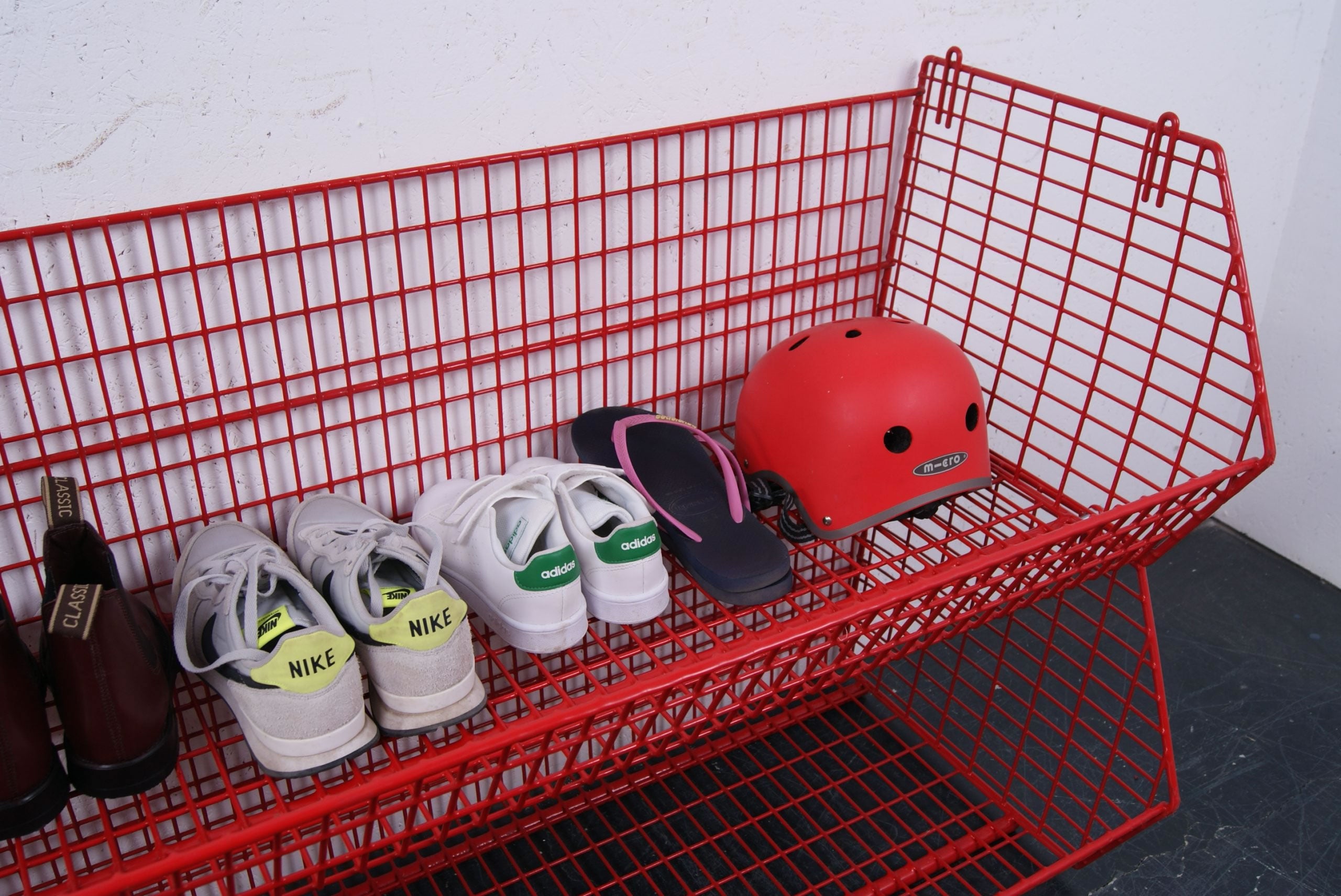Children's Red Basket Storage Unit