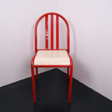 Children's Red and White Metal Legged Chairs