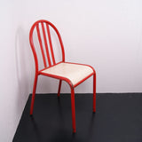 Children's Red and White Metal Legged Chairs
