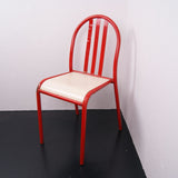 Children's Red and White Metal Legged Chairs