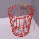 Children's Red Wire Storage Basket with Handle