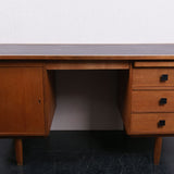 Oak Veneered Double Desk with Storage from Antwerp