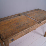 Children's Vintage Double School Desk with Chalkboard Lids