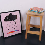 Children's Vintage Wooden School Lab Stools