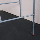 Children's Blue Metal Legged Side Table with Wooden Top