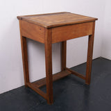Children's Tall Single Wooden School Desk with Lift up Lid