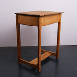 Children's Single Wooden School Desk with Lift up Lid and Footrest