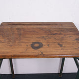 Children's French Single Desk with Green legs and Shelf