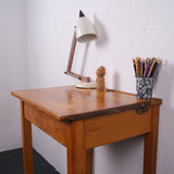 Single Wooden School Desk with Lift up Lid