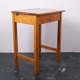 Single Wooden School Desk with Lift up Lid