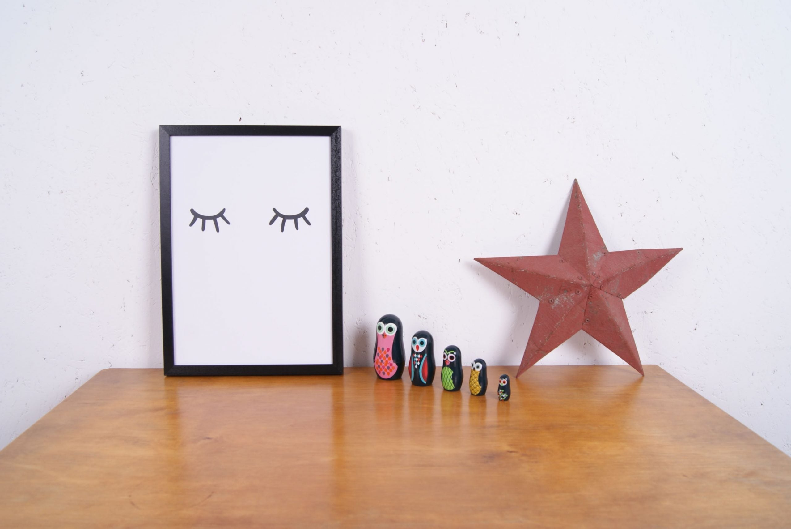 Children's Sleepy Eyes Print by Little Print Shop