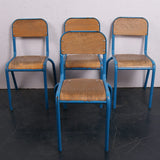 Children's Small French Turquoise Metal Legged Chairs