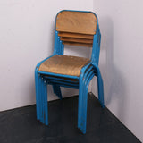 Children's Small French Turquoise Metal Legged Chairs