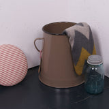 Small Brown Maggie with Blue Ticking Removable Seat Pad