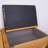 Children's Vintage Wooden Double Desks with Chalkboard Lids