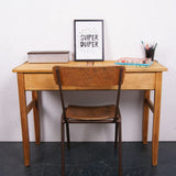 Children's Vintage Wooden Double Desks with Chalkboard Lids
