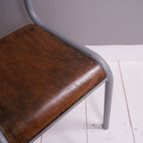 Children's Vintage French Grey Metal Legged Chairs