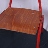 Children's Small Red Metal Legged Chairs