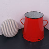 Small Red Maggie with Blue Ticking Removable Seat Pad