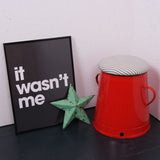 Small Red Maggie with Blue Ticking Removable Seat Pad