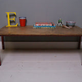 Children's Small Vintage Red Metal Legged Table