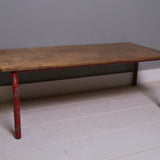 Children's Small Vintage Red Metal Legged Table