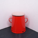 Small Red Maggie with Red Ticking Removable Seat Pad