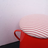 Small Red Maggie with Red Ticking Removable Seat Pad