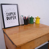 Children's Wooden Single desk with Chalkboard lid