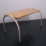 Children's Small White Metal Legged Table