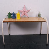 Children's Small White Metal Legged Table