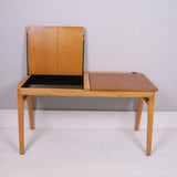 Children's Vintage Double Wooden Desk with Lift Up Lids