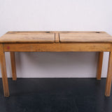 Children's Small Wooden Double Desk with Lift up Lids