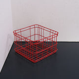 Children's Red Square Wire Storage Basket